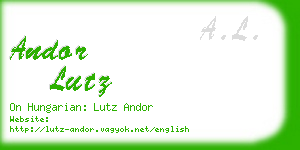 andor lutz business card
